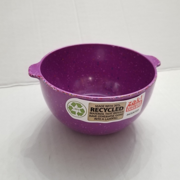 Zak Design Lot 5 Confetti Plastic Melamine Mixing Bowl Sprinkle Speckled Purple - Picture 2 of 7